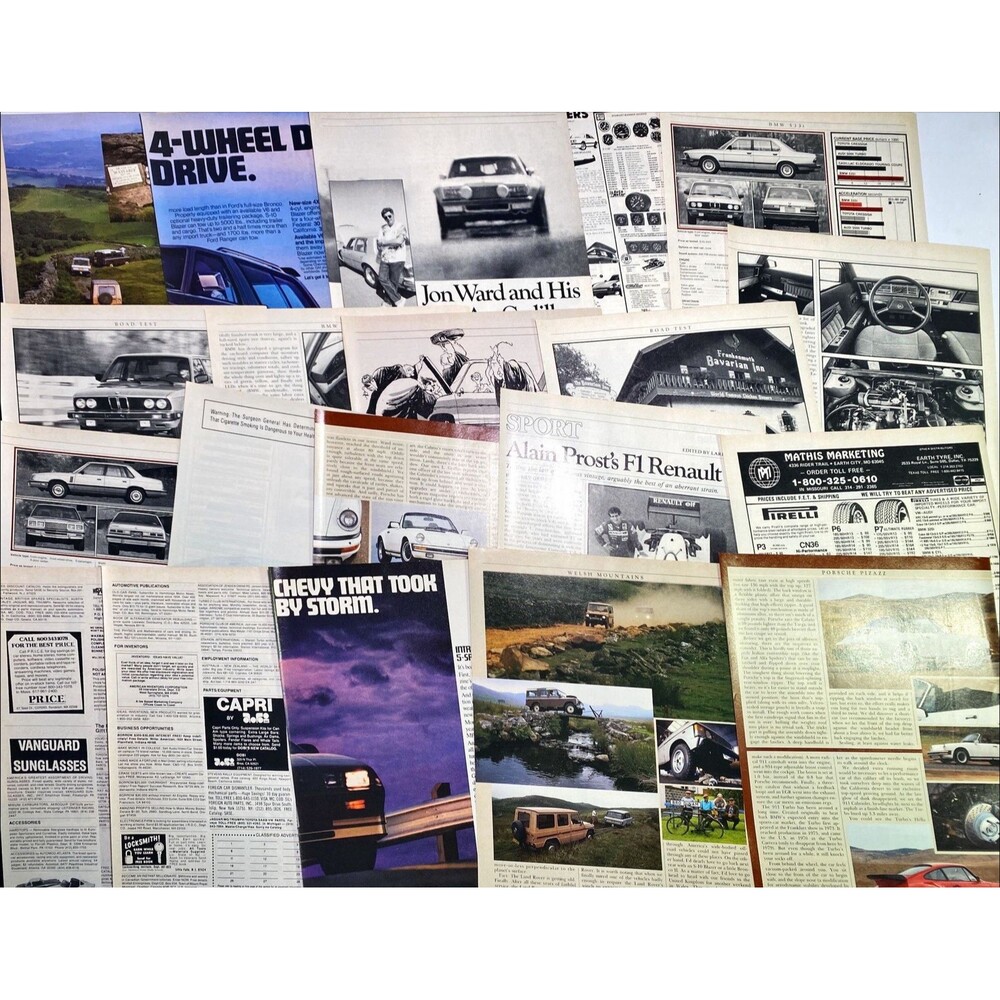 Ephemera 37+ Pages 3.7oz. Pictures Articles Car & Driver Magazine February 1983